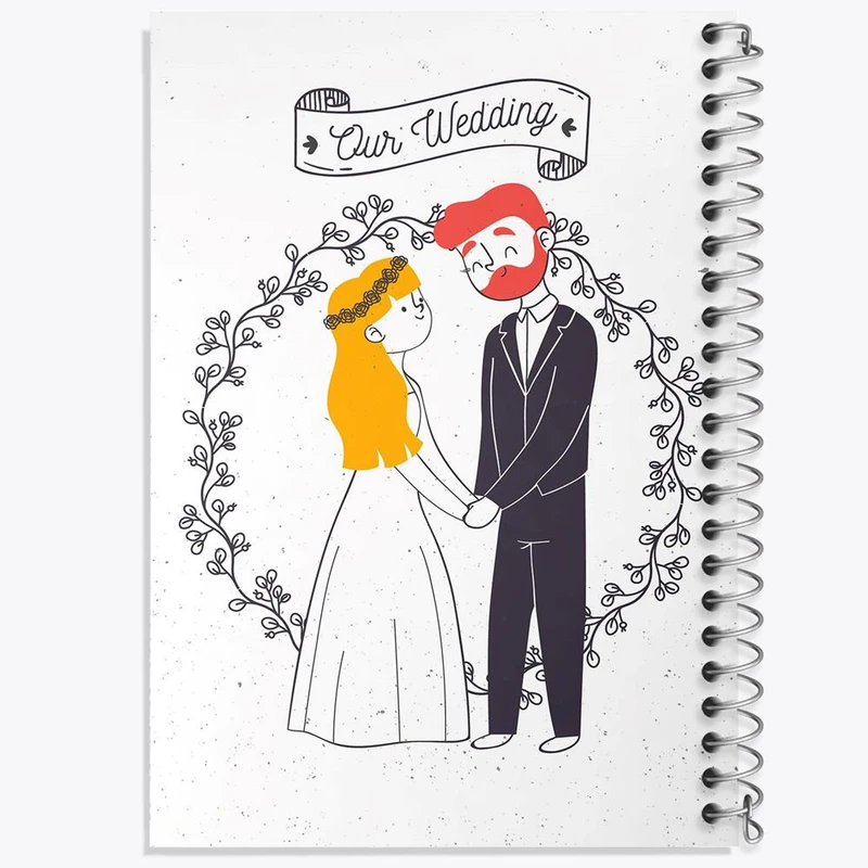 دفتر نقاشی 50 برگ خندالو مدل عروس و داماد کد 29621