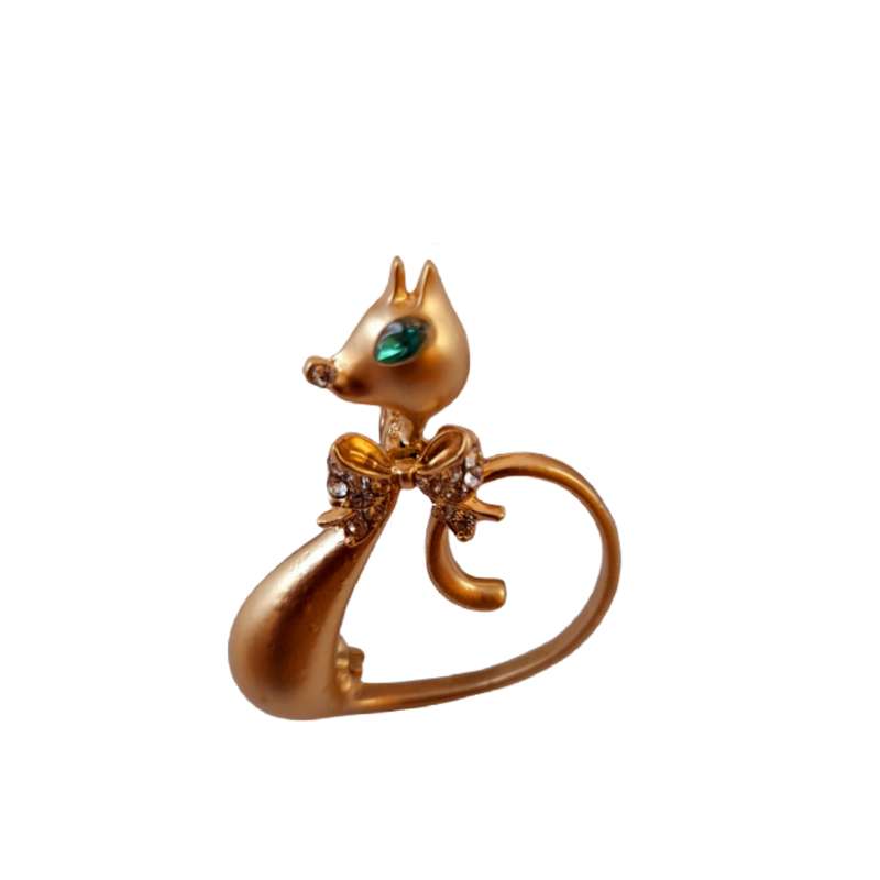 سنجاق سینه زنانه مدل گربه اشرافی