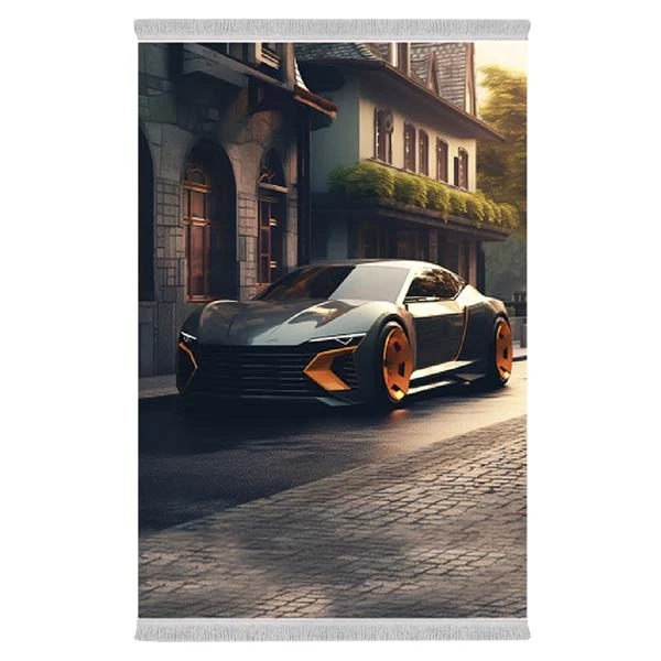 فرش پارچه‌ای دفه مدل فرشینه طرح فانتزی کد 8216