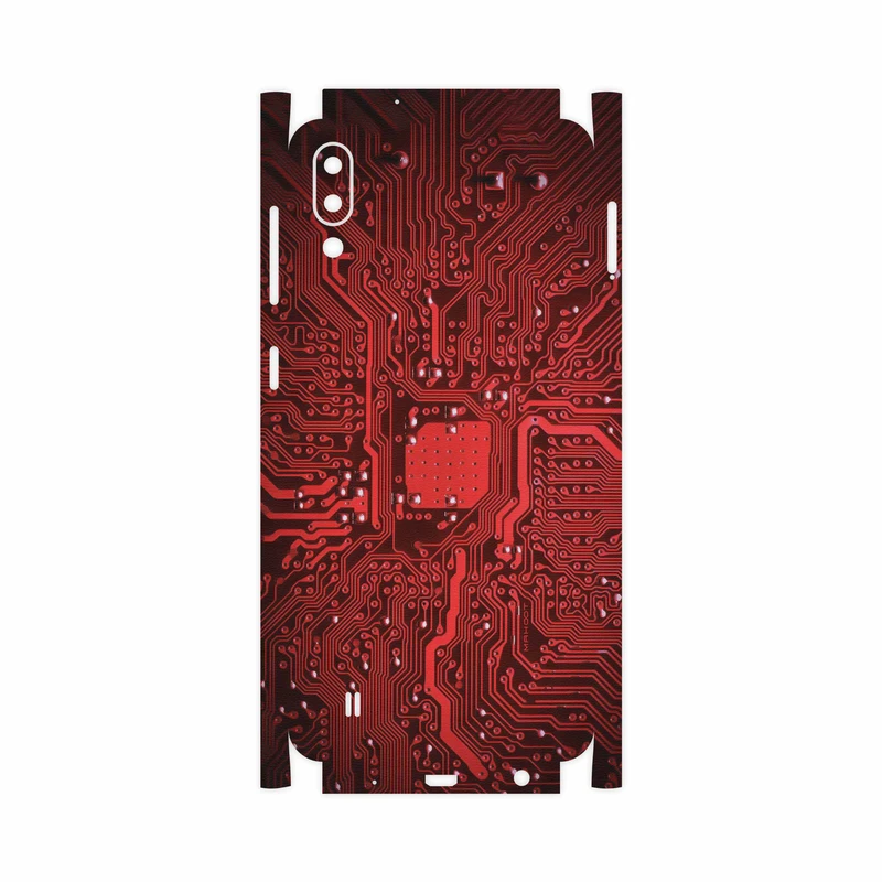برچسب پوششی ماهوت مدل Red Printed Circuit Board-FullSkin مناسب برای گوشی موبایل سامسونگ Galaxy M10