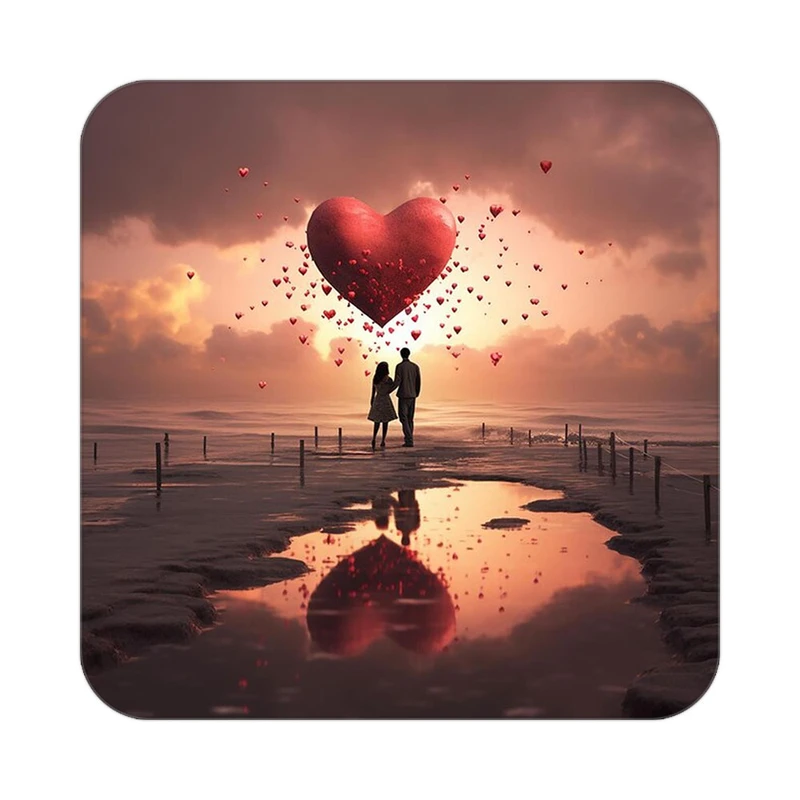 زیر لیوانی کاکتی مدل عاشقانه کد mp10029