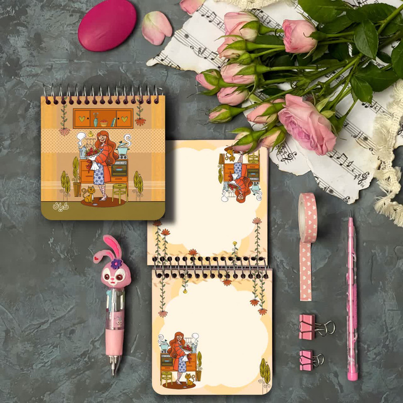 دفترچه یادداشت 80 برگ دایان مدل حاشیه دار کد 41763 بسته 6 عددی