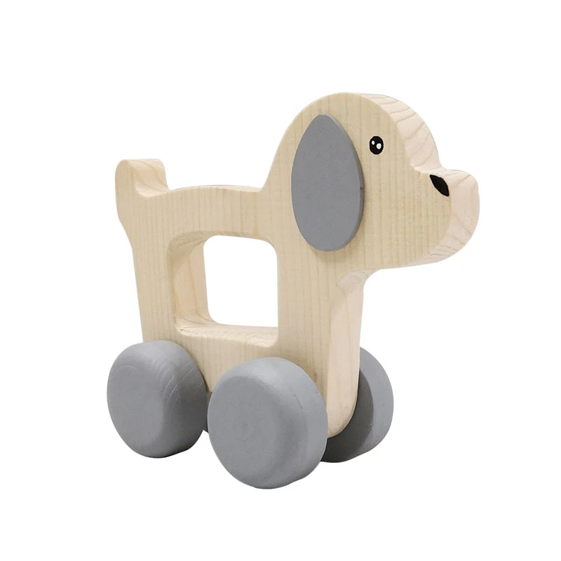 اسباب بازی چوبی مدل سگ ماشینی کد MKids48-3A