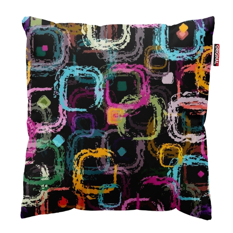 کوسن پاد آفرین طرح مربع های رنگی کد 1571 سایز 30*30 سانتی متر