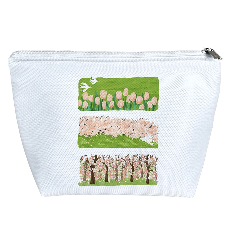 کیف لوازم آرایش دخترانه خندالو مدل منظره بهاری کد H1936