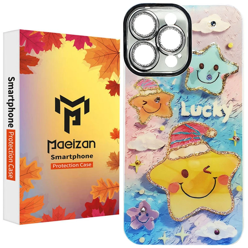 کاور پاییزان مدل ستاره LUCKY طرح لاکچری مناسب برای گوشی موبایل اپل IPhone 16 Pro Max