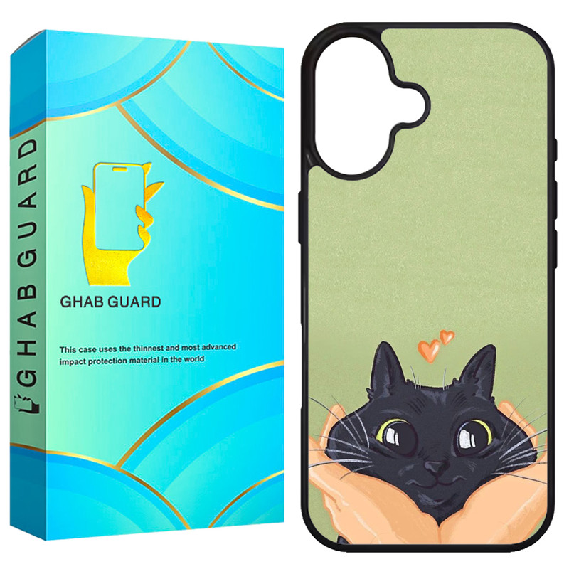 کاور قاب گارد طرح گربه مدل G16PL مناسب برای گوشی موبایل اپل iPhone 16 Plus