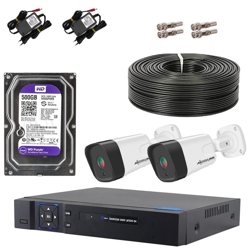 سیستم امنیتی نظارتی کامل مدل FULL HD KIT 002 SB - AXESSLINK