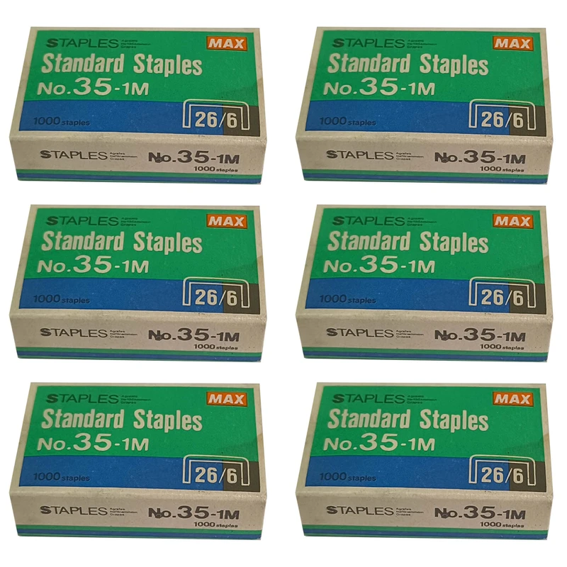 سوزن منگنه مکس کد N0.35-m1 سایز 26/6 بسته 1000 عددی