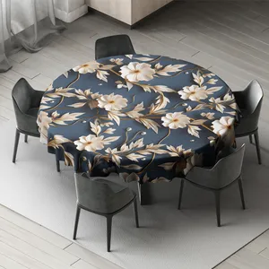 رومیزی مدل دایره ای گل رز D-002