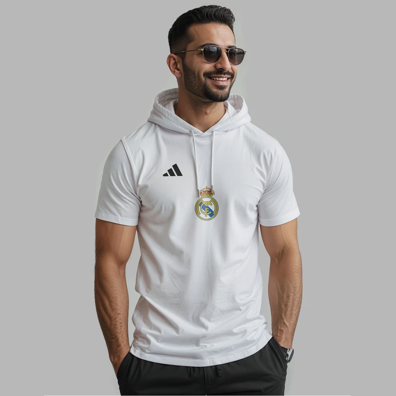 تی شرت کلاه دار آستین کوتاه مردانه مدل 14040217