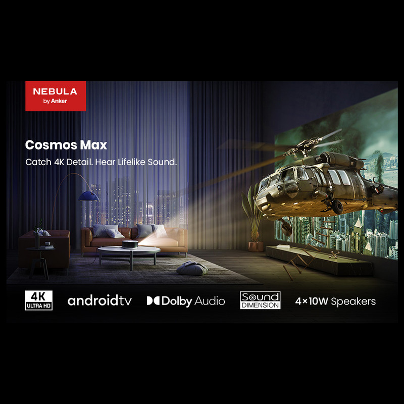 ویدئو پروژکتور انکر مدل Cosmos Max با رزولوشن 4096x2160|4K