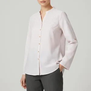 شومیز آستین بلند یقه هفت زنانه ال سی وایکیکی مدل Floral258