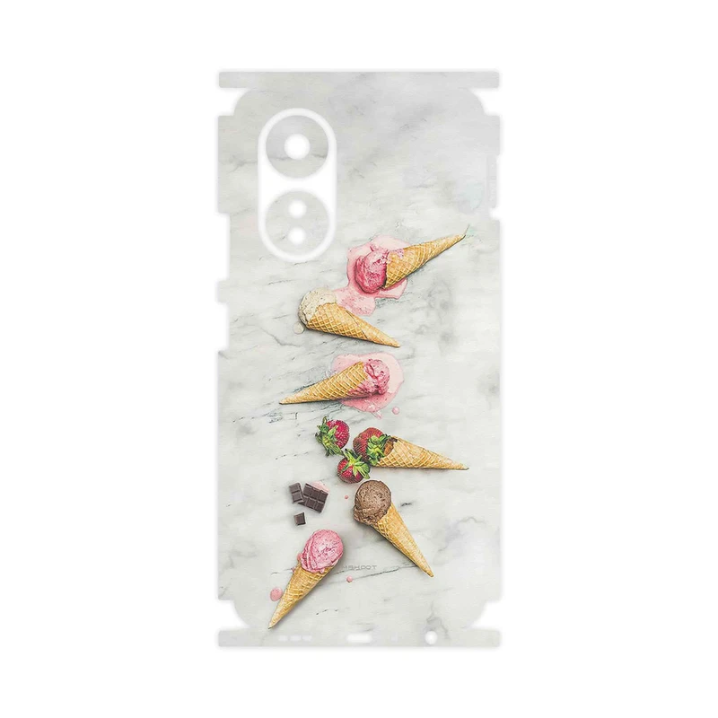 برچسب پوششی ماهوت مدل Funnel_ice_cream-FullSkin مناسب برای گوشی موبایل اپو A58 4G