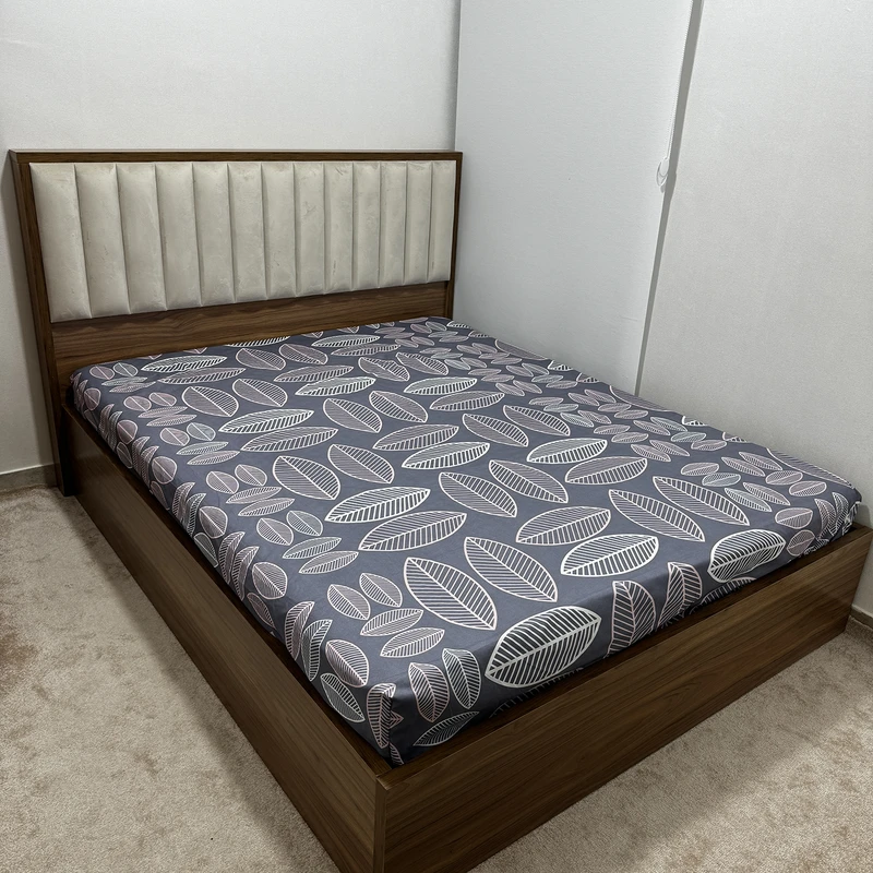 ملحفه ناتوسا مدل کشدار ماکائو دو نفره سایز 180x200 سانتی متر