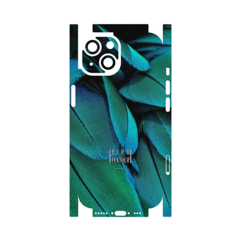 برچسب پوششی ماهوت مدل Green Feather-FullSkin مناسب برای گوشی موبایل اپل iPhone 15