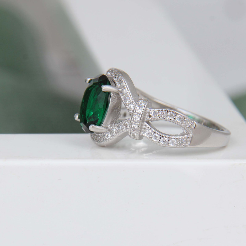 انگشتر نقره زنانه بازرگانی میلادی مدل سنگ کوارتز نگین برلیان بدون ریزش ابکاری رادیوم کد AWR_1339