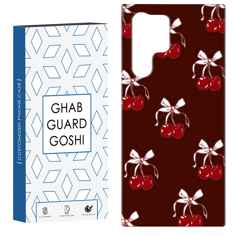 کاور قاب گارد گوشی طرح پاپیون و گیلاس کد Dimo-948 مناسب برای گوشی موبایل سامسونگ Galaxy S22 ULTRA