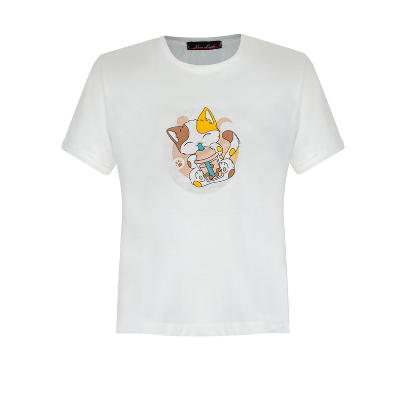 ست تی شرت و شلوارک زنانه مدل گربه کد GV