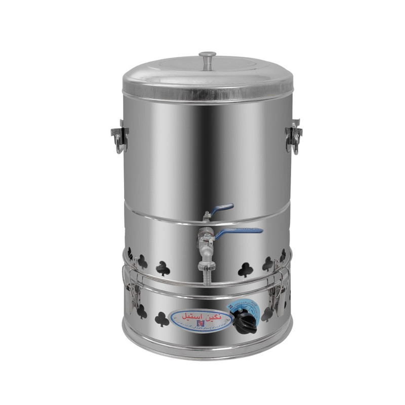 سماور گازی نگین استیل مدل 20lit گنجایش 20 لیتر سماور گازی نگین استیل مدل 20lit گنجایش 20 لیتر