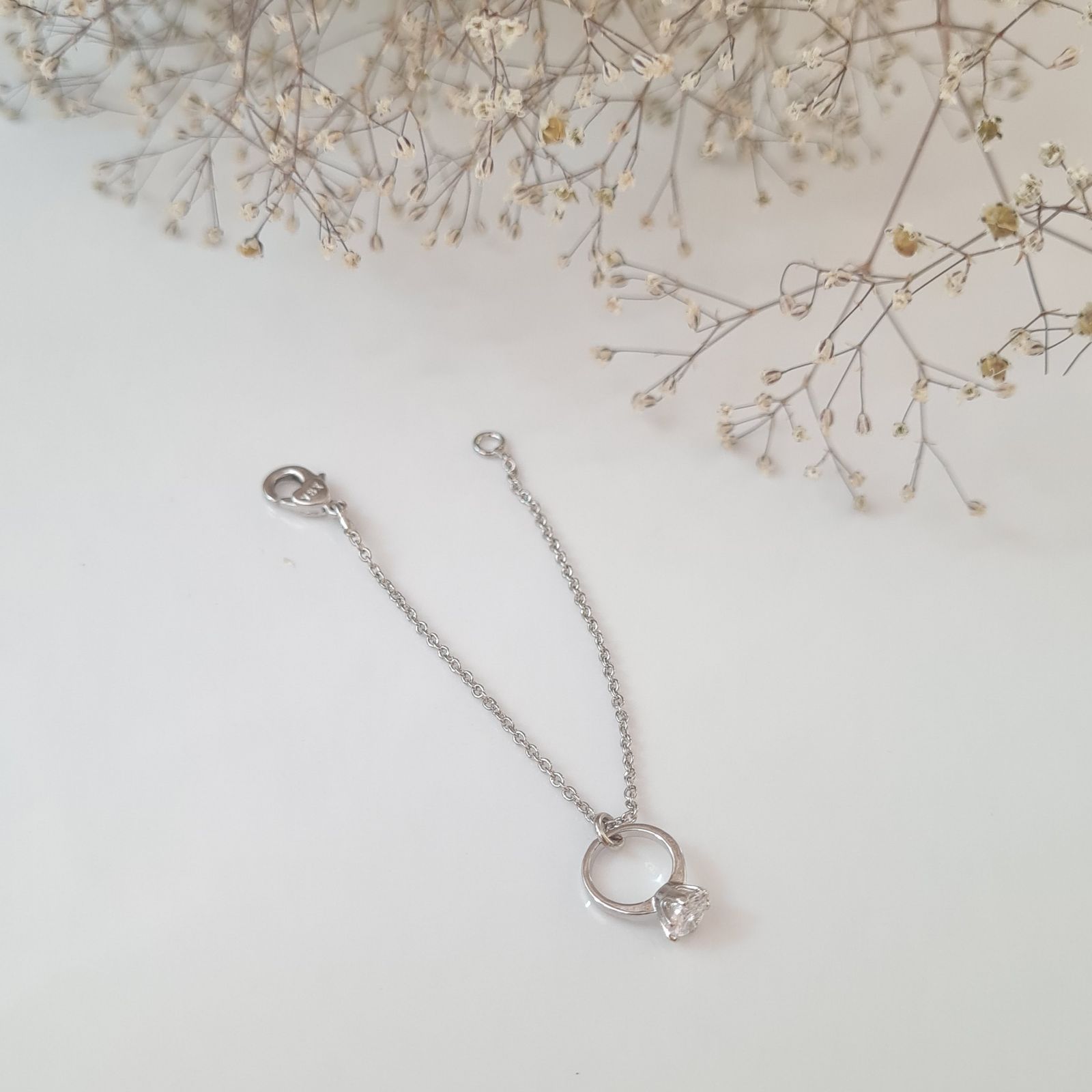 آویز ساعت زنانه وای اس ایکس مدل تک نگین - - 4