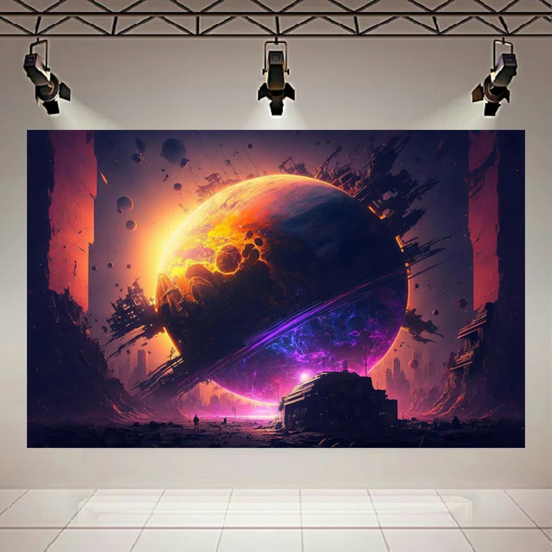 تابلو بوم طرح مخمل سایبرپانک کد AR3058444