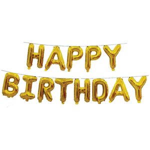 بادکندک فویلی مدل Happy Birthday مجموعه 13 عددی