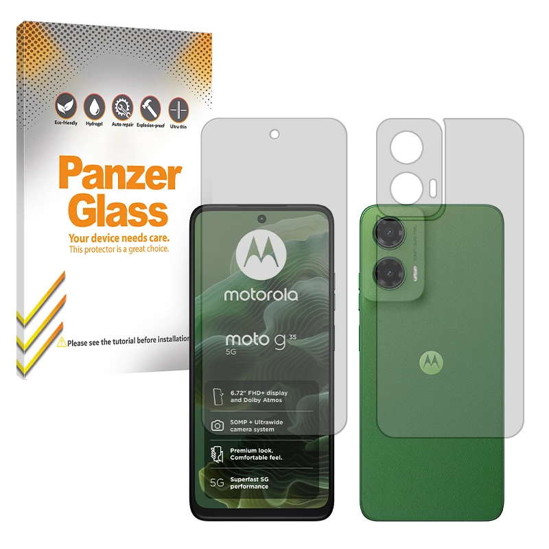 محافظ صفحه نمایش مات پنزر گلس مدل Resistant مناسب برای گوشی موبایل موتورولا Moto G35 به همراه محافظ پشت گوشی