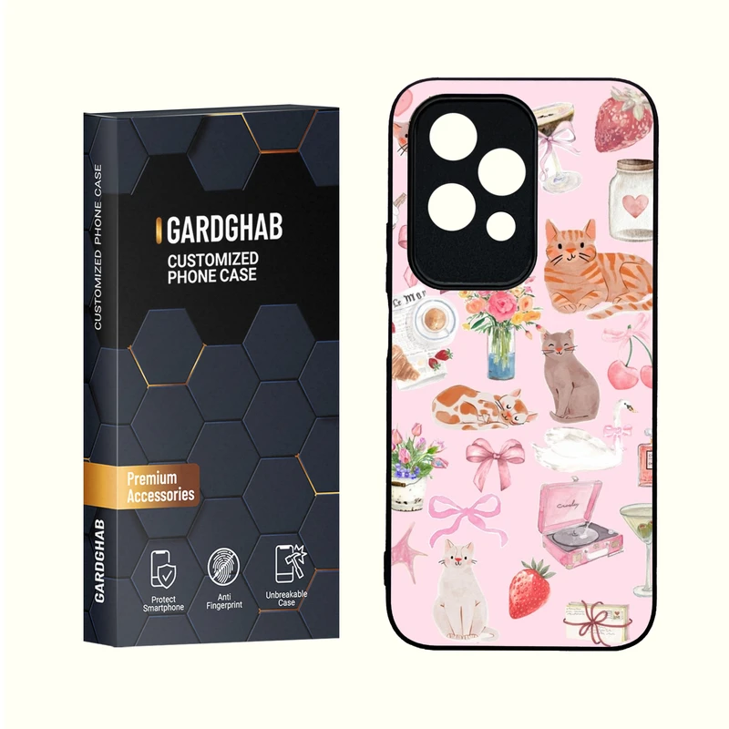 کاور گارد قاب مدل دور ژله ای  گلس فانتزی مناسب برای گوشی انر Honor 200Lite 5G