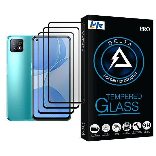 محافظ صفحه نمایش پی کی مدل Delta Glass MIX003 مناسب برای گوشی موبایل اوپو A53 5G بسته سه عددی