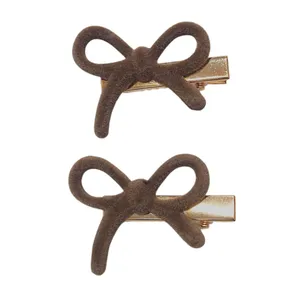 گیره مو دخترانه مدل انبری پاپیون کد GHIP01 بسته 2 عددی