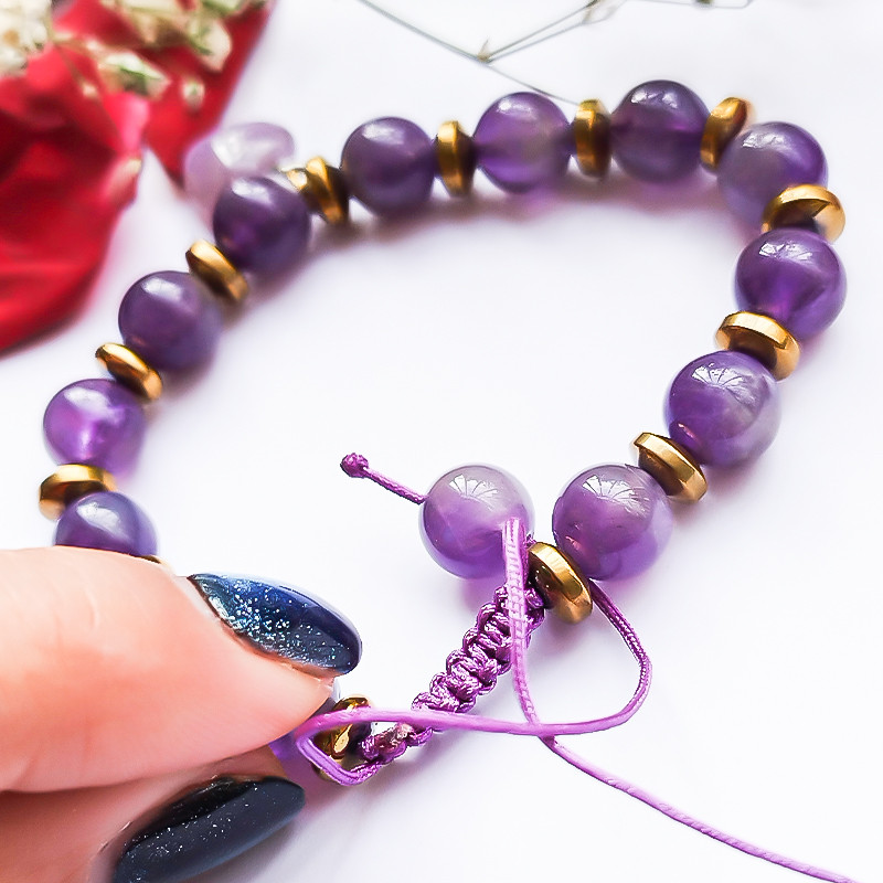 دستبند زنانه مدل آمیتیستان دستبند زنانه مدل آمیتیستان