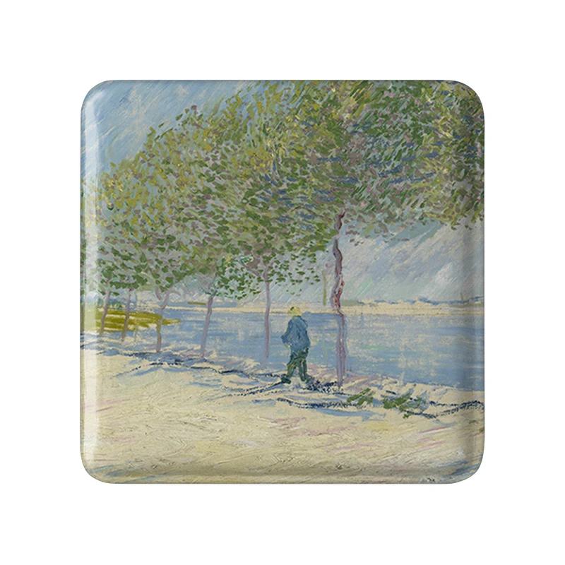 مگنت خندالو طرح جاده درامتداد رود سن ونسان ونگوگ (Van Gogh) مدل مربعی کد 36794