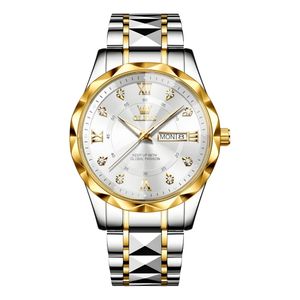 ساعت مچی عقربه‌ای کوارتز مردانه اُ لِوز مدل لوکس کلاسیک دی دیت بند طرح تراش الماسی قفل مخفی کد ۳