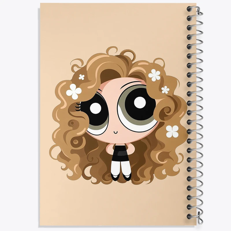 دفتر ژورنال نویسی 50 برگ خندالو مدل نقطه ای طرح دختران نیرومند (The Powerpuff Girls) کد N2109