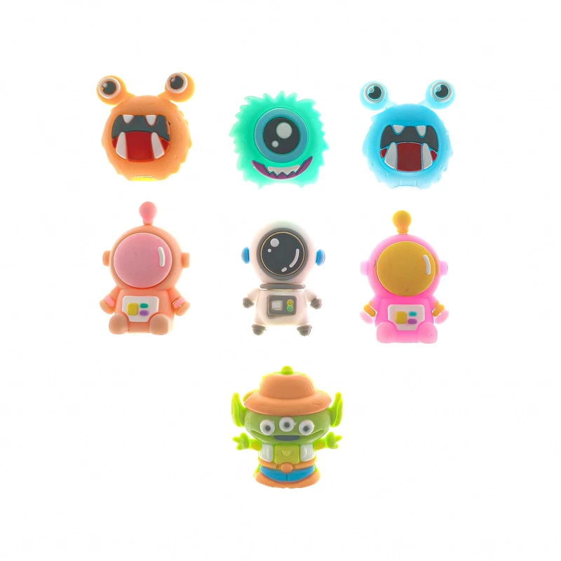 سرمدادی مدل سیلیکونی طرح فضانورد و هیولاها بسته 7 عددی