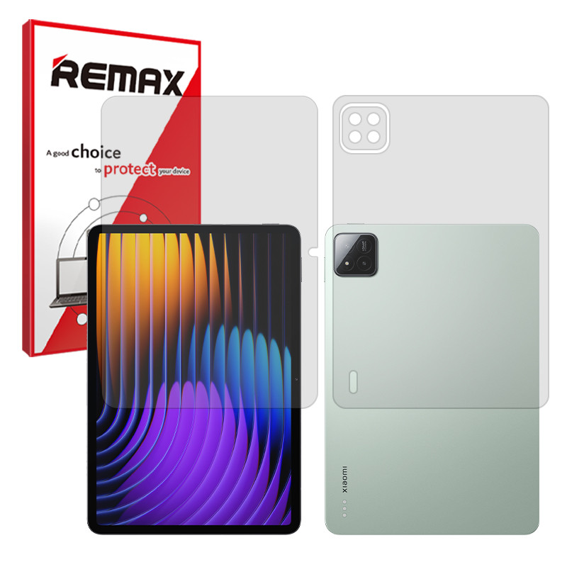 محافظ صفحه نمایش شفاف ریمکس مدل Resistant مناسب برای تبلت شیائومی Pad 7 به همراه محافظ پشت تبلت