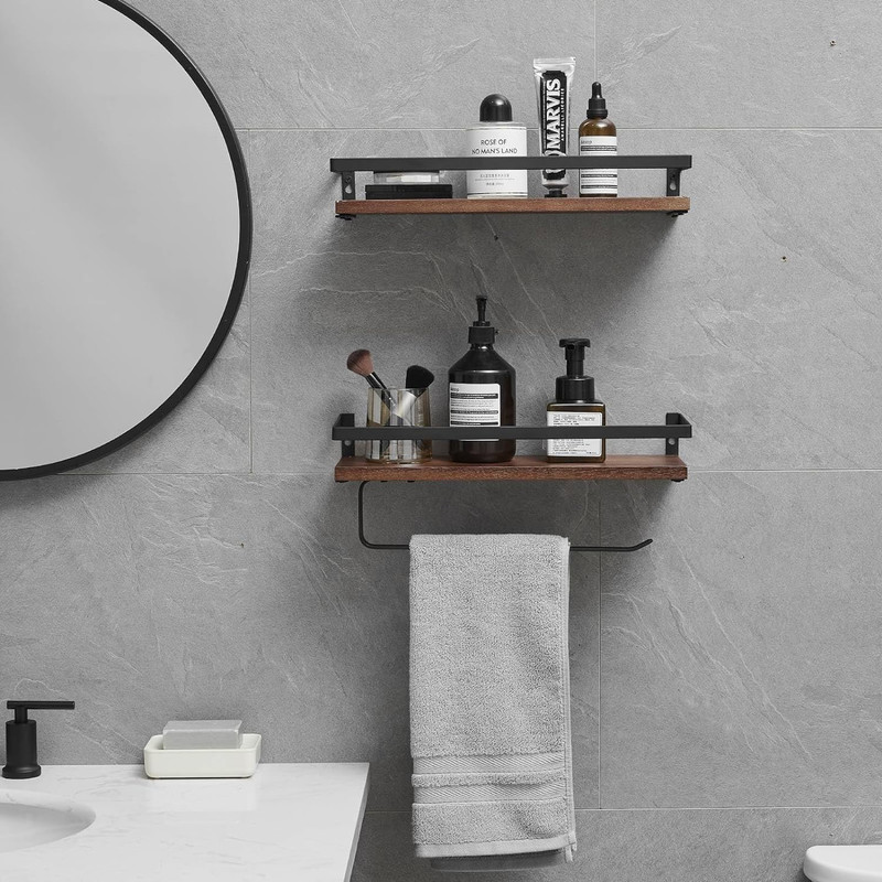 طبقه حمام مدل wood-steel
