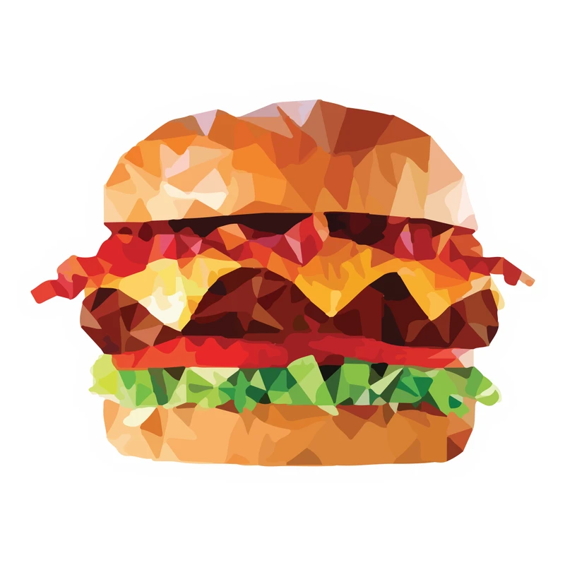 برچسب لپ تاپ پویا مارکت طرح همبرگر کد 1125