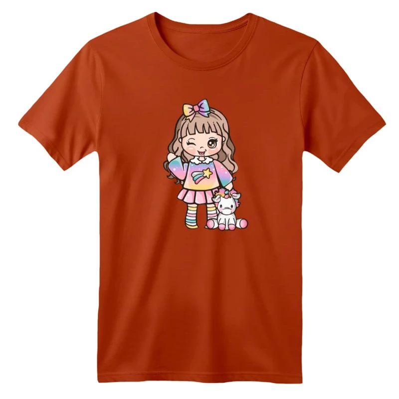 تی شرت آستین کوتاه بچگانه مدل یونیکورن کد ۸