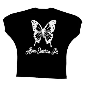 تی شرت آستین کوتاه دخترانه مدل پروانه