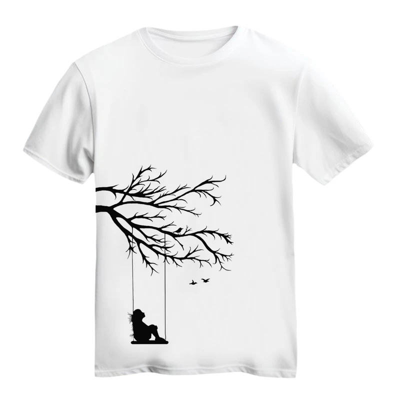 تی شرت آستین کوتاه زنانه مدل دخترک و تاب کد 2