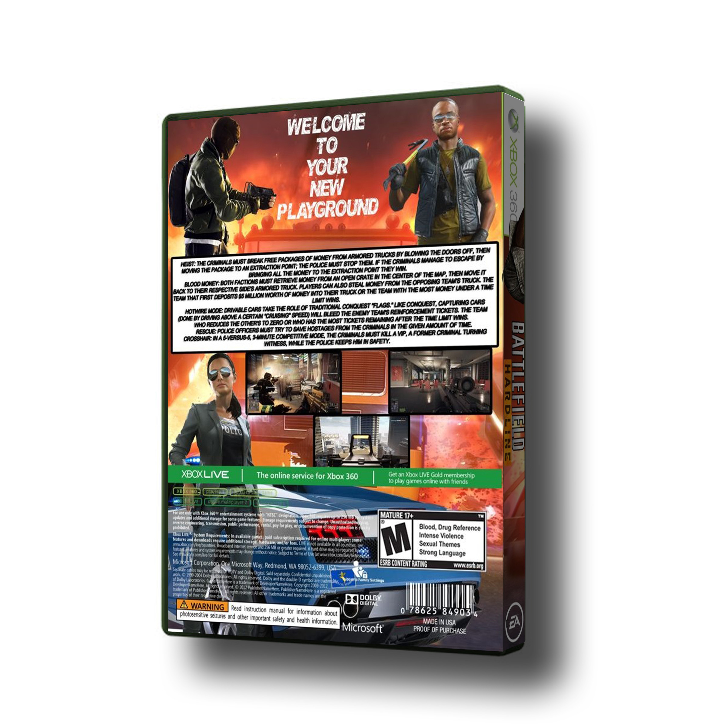 بازی Battlefield hardline مخصوص XBOX 360 بازی Battlefield hardline مخصوص XBOX 360