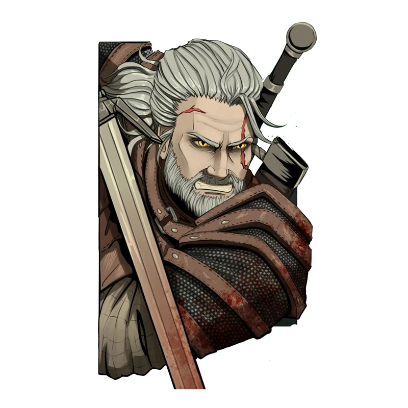 استیکر لپ تاپ و موبایل مدل بازی طرح ویچر Witcher کد 4141