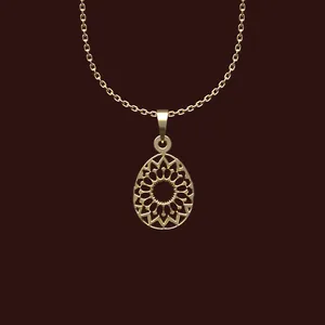 گردنبند طلا 18 عیار زنانه مدوپد مدل هندسی کد X2-1-1011