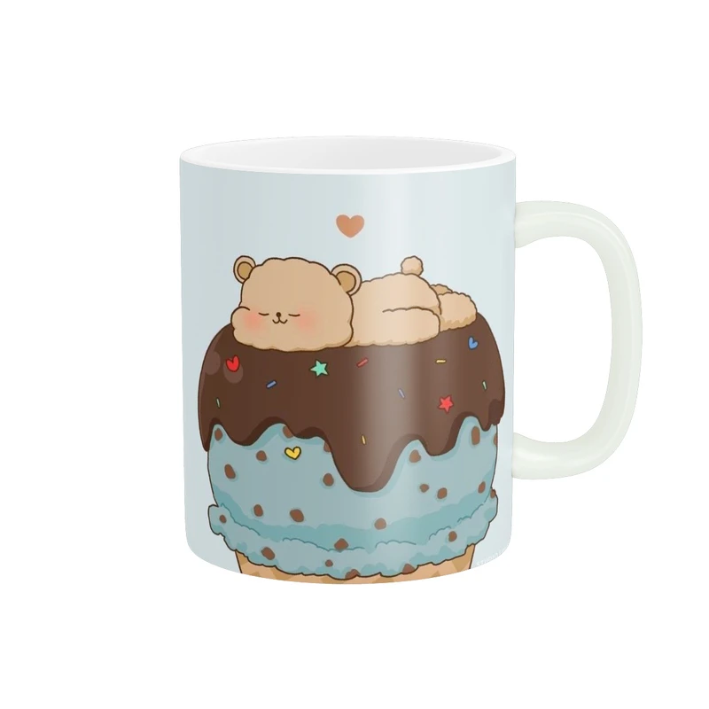 ماگ پاد آفرین مدل خرس و بستنی کد 227