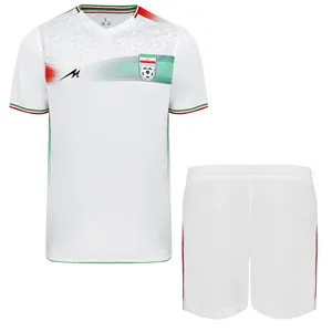 ست تی شرت و شلوارک ورزشی مردانه مروژ مدل ایران Home 2022