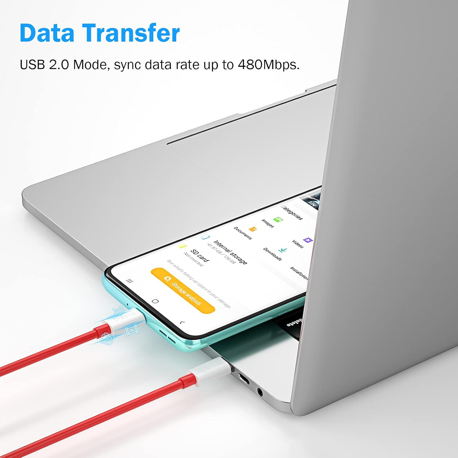 کابل USB-C وان پلاس مدل D307-80W طول 1 متر