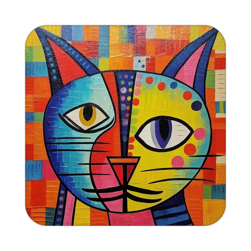 زیر لیوانی کاکتی طرح حیوانات رنگی مدل mp26022