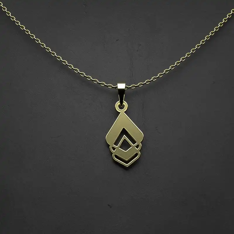 گردنبند طلا 18 عیار زنانه مدوپد مدل هندسی کد W2-1-1210